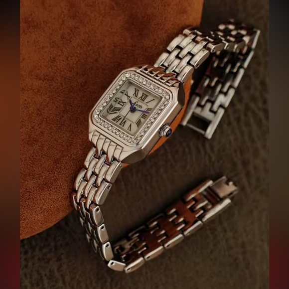 Panthere Classic Crystal Stainless Steel Watch with Diamond Accents - Picture 9 of 9